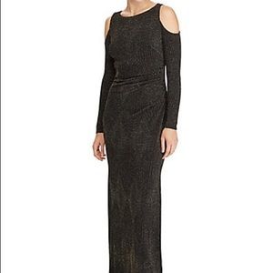 Ralph Lauren Long Cold Shoulder Dress Gown